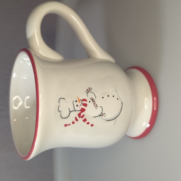 Williams Sonoma Snowman Chef Mugs, Set of 4 , Red and White Christmas - Picture 2 of 8